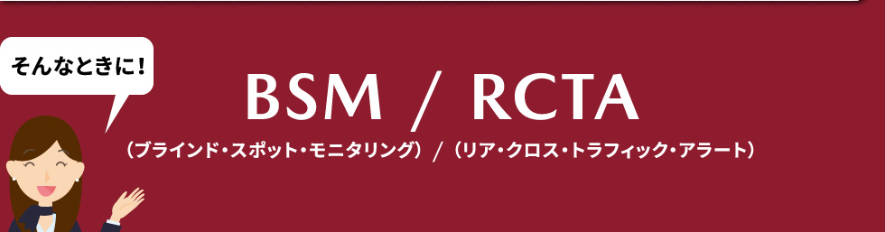 BSM / RCTA（ブラインド・スポット・モニタリング） / （リア・クロス・トラフィック・アラート）